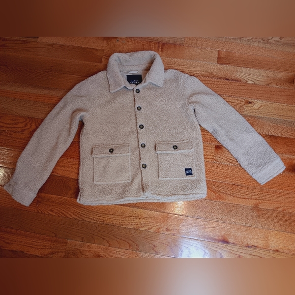 Native Youth Collar Button Down Teddy Bear Jacket - Picture 2 of 7